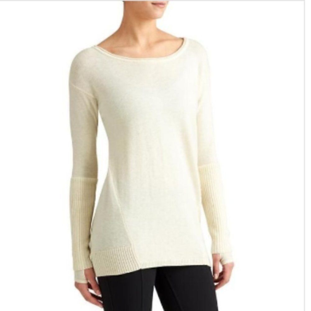 Athleta Nopa Cream Merino Wool Sweater Sz S